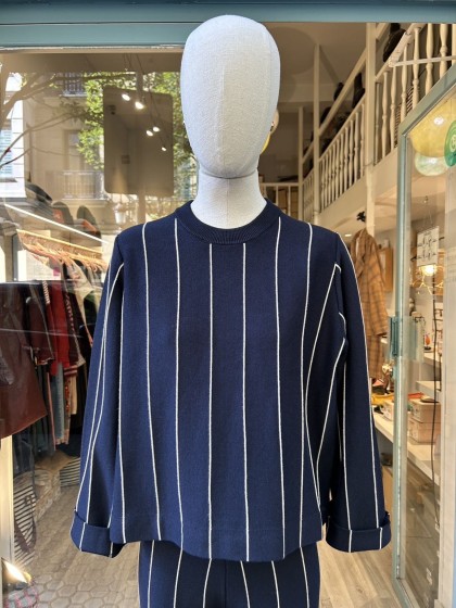 jersey de punto a rayas