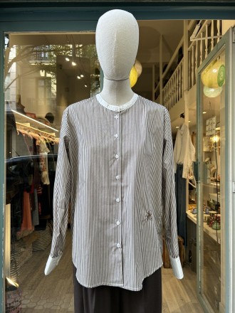 Camisa rayita choco 2