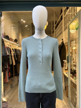 Jersey canalé verdoso