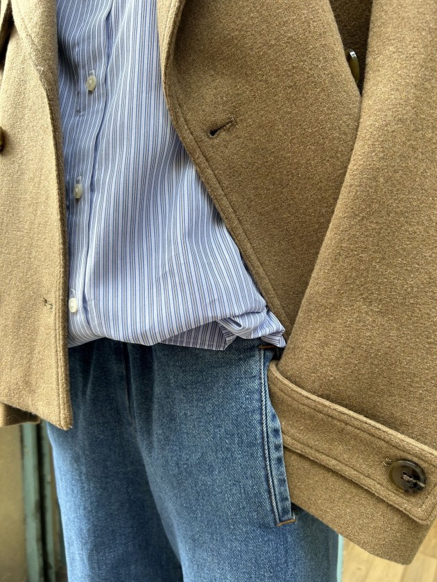 Chaqueta cruzada camel