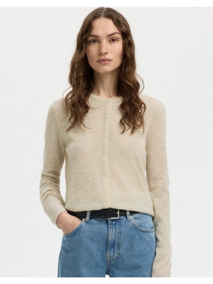 Cárdigan fino crudo