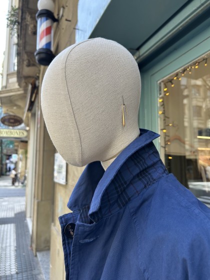 Gabardina reversible azul