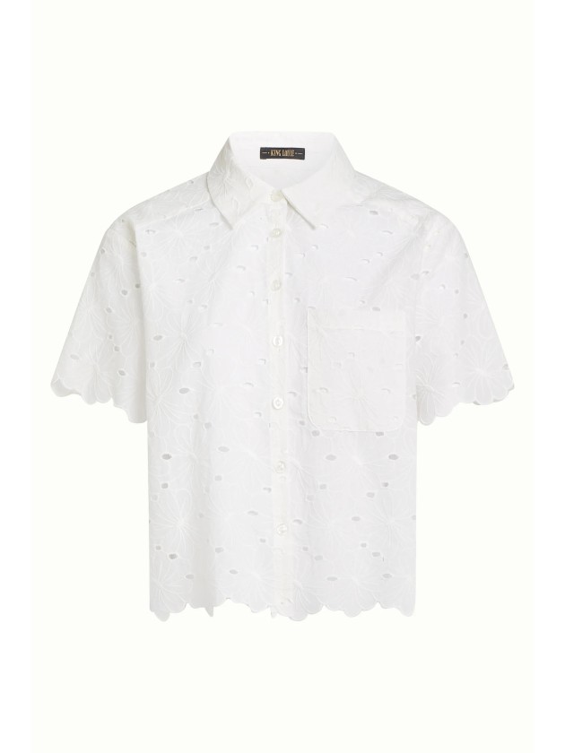 Camisa bordada blanca