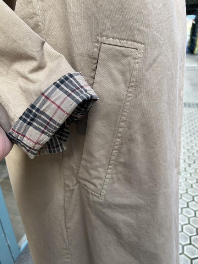 Gabardina reversible beige