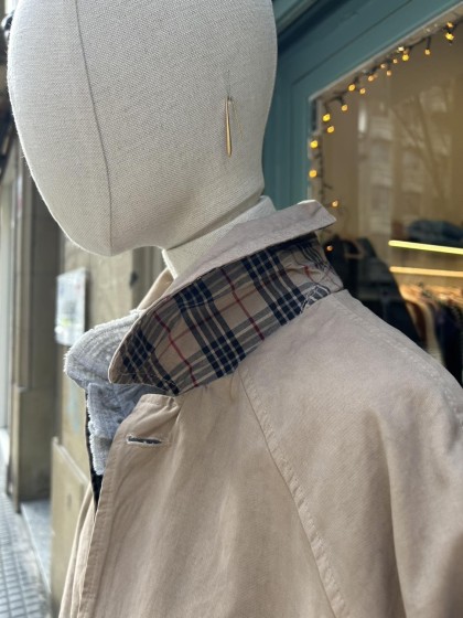 Gabardina reversible beige