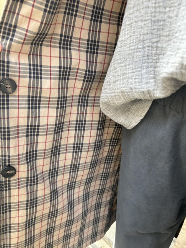 Gabardina reversible beige