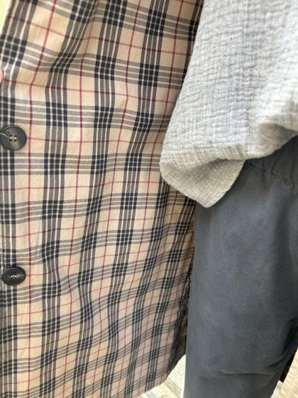 Gabardina reversible beige