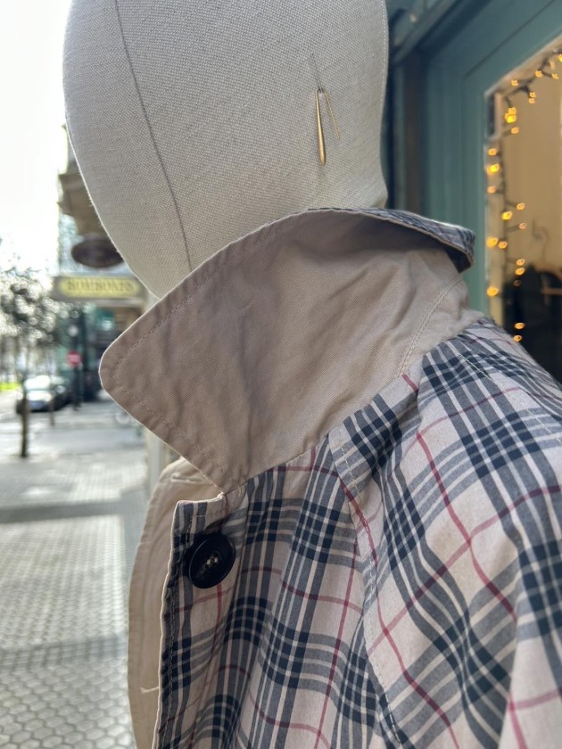 Gabardina reversible beige