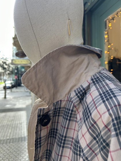 Gabardina reversible beige