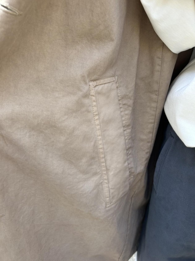 Gabardina reversible beige