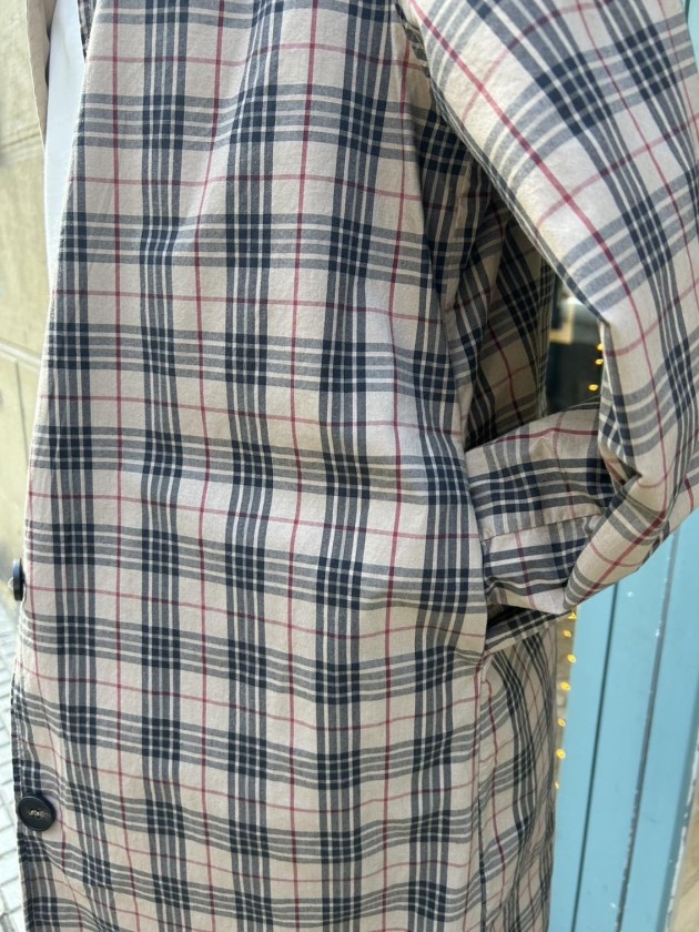 Gabardina reversible beige