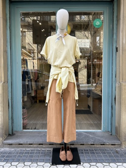 Pantalón loneta caramelo