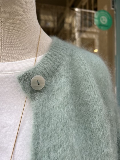Chaqueta mohair verde agua
