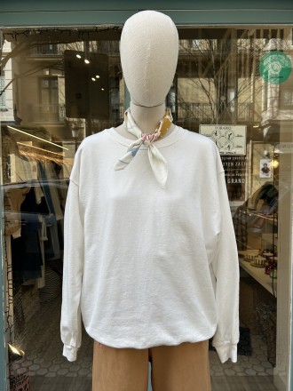 Sudadera blanca lavada