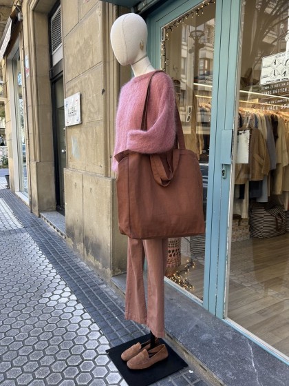 Jersey mohair avellana